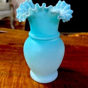 Vintage glass vase. About 6 inches tall